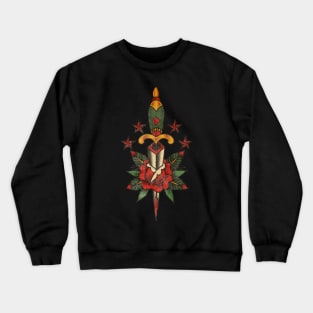 American Traditional Rose and Dagger Crewneck Sweatshirt